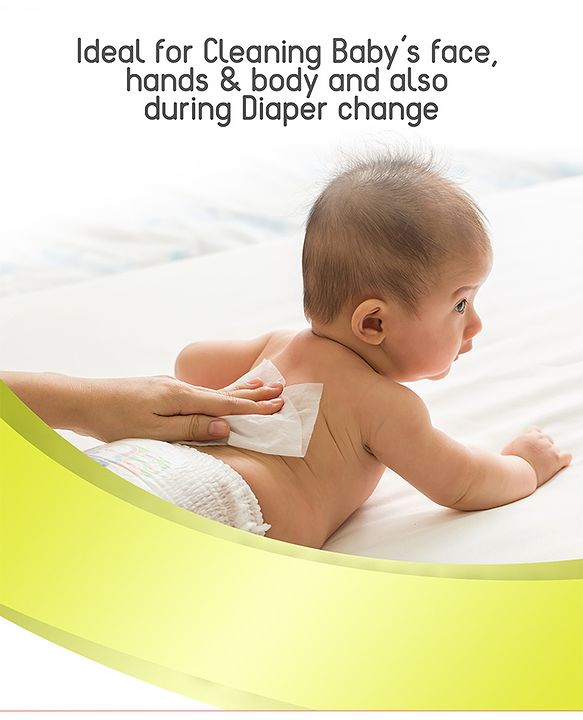 Babyhug Premium 98% Water Baby Wet Wipes with Moisturising Aloe Vera - 80 Pieces