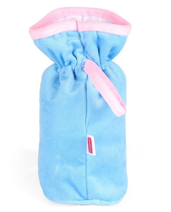 Babyhug Velour Plush Bottle Cover Kitty Motif Large - Fits 330 ml