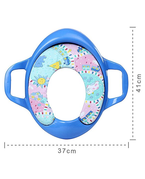 Babyhug Cushioned Potty Training Seat With Handle - Blue