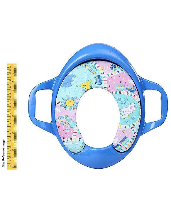 Babyhug Cushioned Potty Training Seat With Handle - Blue