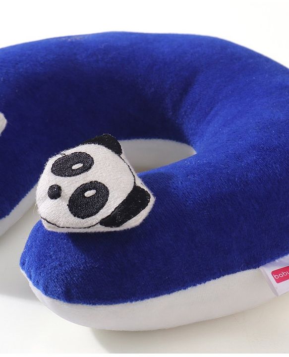 Babyhug Neck Supporter Pillow Navy With Two Motifs - Panda