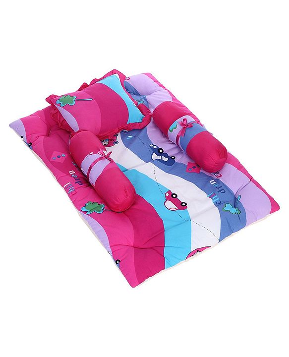 Babyhug Premium Gadda Set - Mini Cars Print