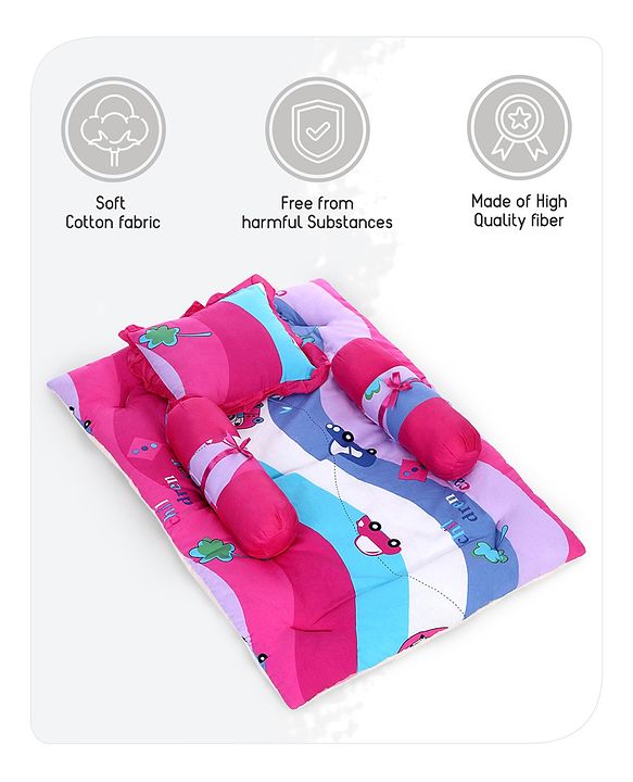 Babyhug Premium Gadda Set - Mini Cars Print