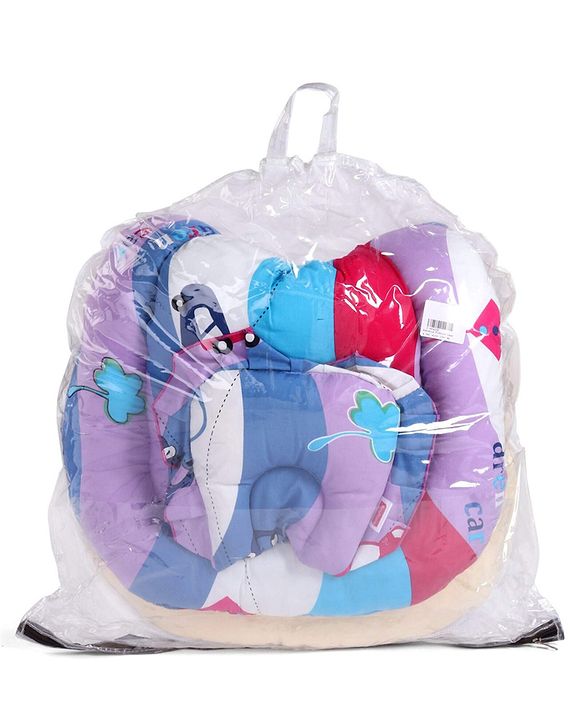 Babyhug Premium Gadda Set With Mosquito Net - Mini Cars Print