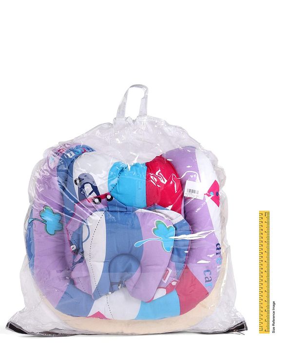 Babyhug Premium Gadda Set With Mosquito Net - Mini Cars Print