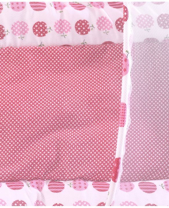 Babyhug Cherry Print Gadda Set With Mosquito Net - Red
