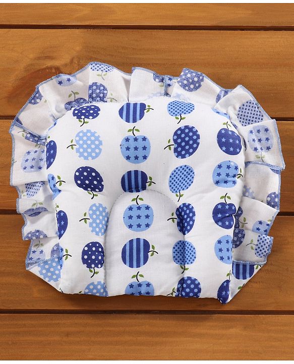 Babyhug Cherry Print Gadda Set With Mosquito Net - Blue