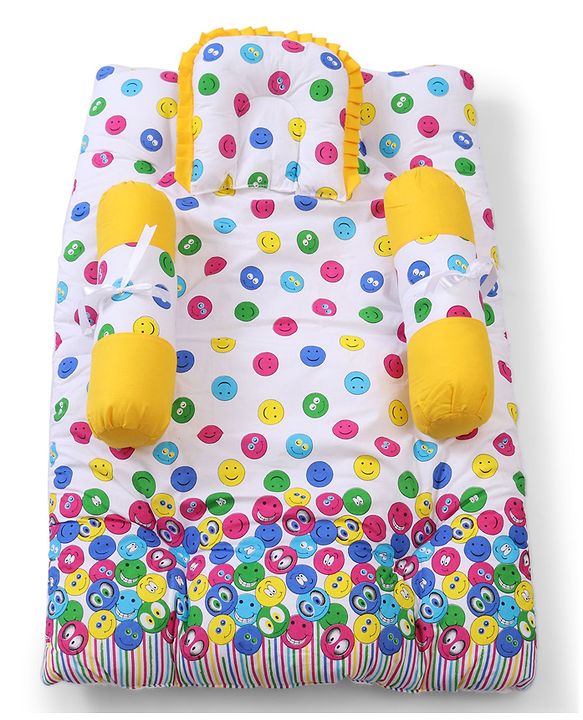 Babyhug Cotton Gadda Set Smiley Print - Multicolour