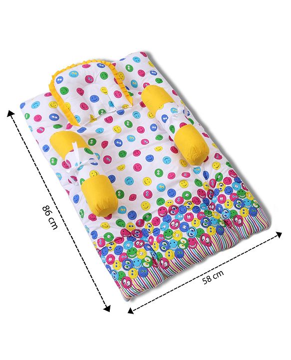 Babyhug Cotton Gadda Set Smiley Print - Multicolour