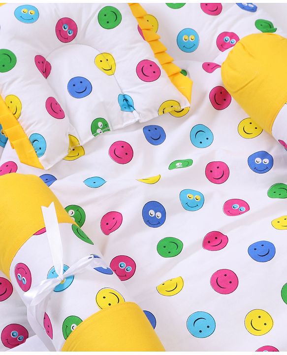 Babyhug Cotton Gadda Set Smiley Print - Multicolour