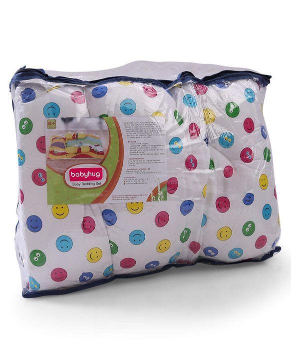 Babyhug Cotton Gadda Set Smiley Print - Multicolour