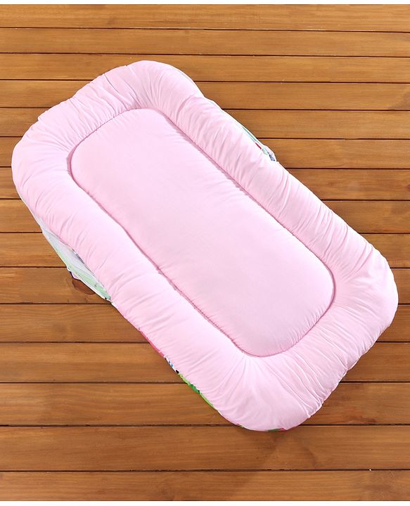 Babyhug Cotton Mosquito Net With Mattress Printed