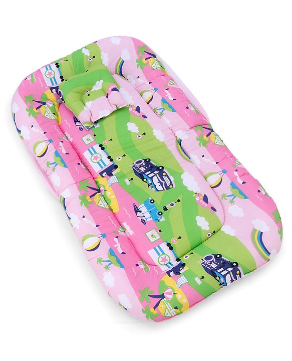 Babyhug Cotton Mosquito Net With Mattress Printed