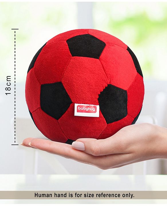 Babyhug Soft Ball Big Black And Red - Height 18 cm