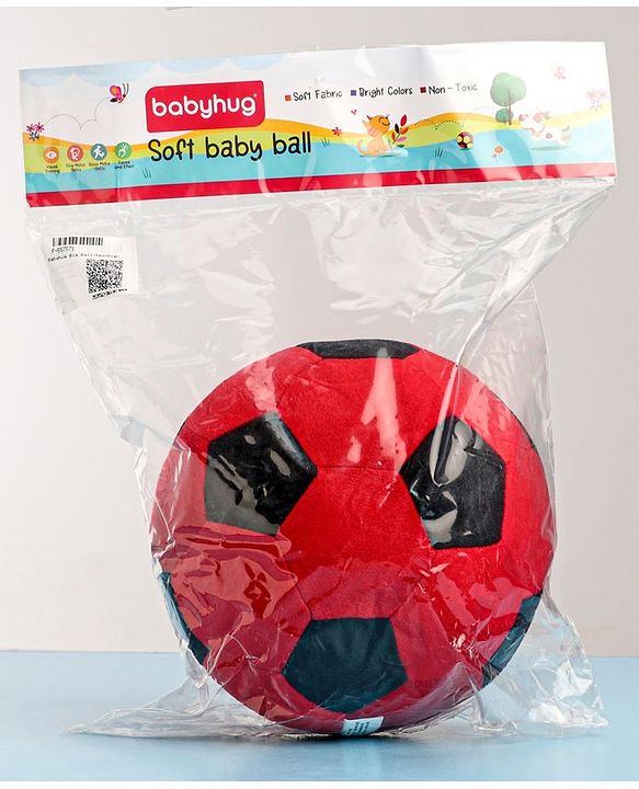 Babyhug Soft Ball Big Black And Red - Height 18 cm