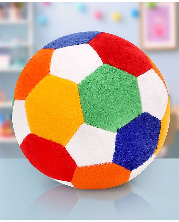 Babyhug Soft Baby Ball for Infants & Toddlers|Multicolour Plush Ball Toy for Sensory Play, Motor Skills & Bonding|Lightweight, Safe & Easy to Hold|Early Development Activity Toy|BIS|Height-14cm