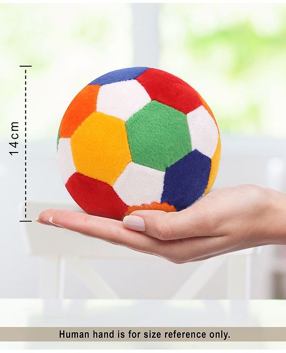 Babyhug Soft Baby Ball for Infants & Toddlers|Multicolour Plush Ball Toy for Sensory Play, Motor Skills & Bonding|Lightweight, Safe & Easy to Hold|Early Development Activity Toy|BIS|Height-14cm