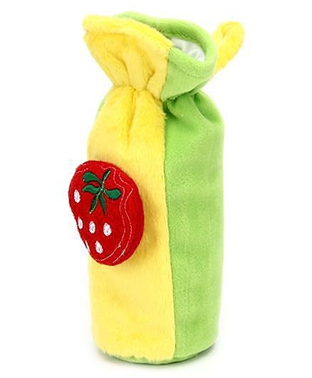 Babyhug Velour Plush Bottle Cover Strawberry Motif Large - Fits upto 330 ml
