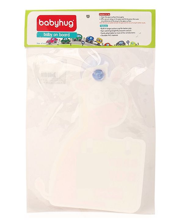 Babyhug Baby On Board Sign Giraffe - Red