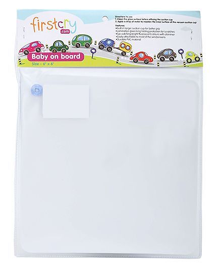 Firstcry Baby On Board Sign With Suction Cup - Pink