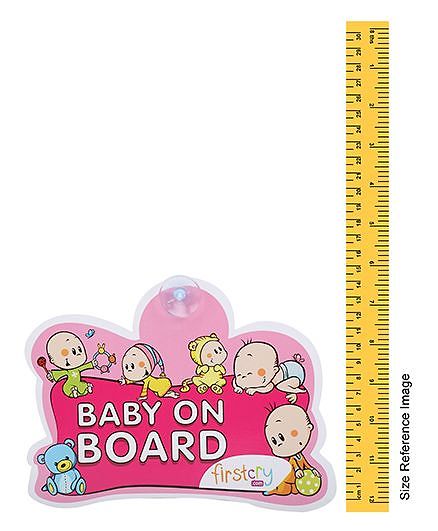 Firstcry Baby On Board Sign - Pink