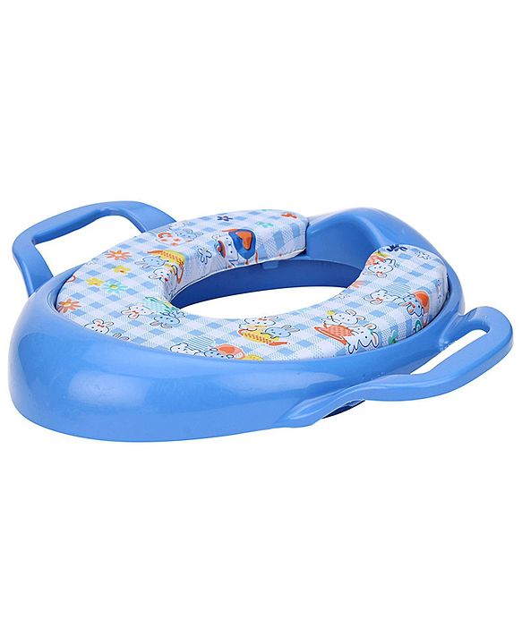 Babyhug Cushioned Potty Training Seat With Handle - Blue (Design May Vary)