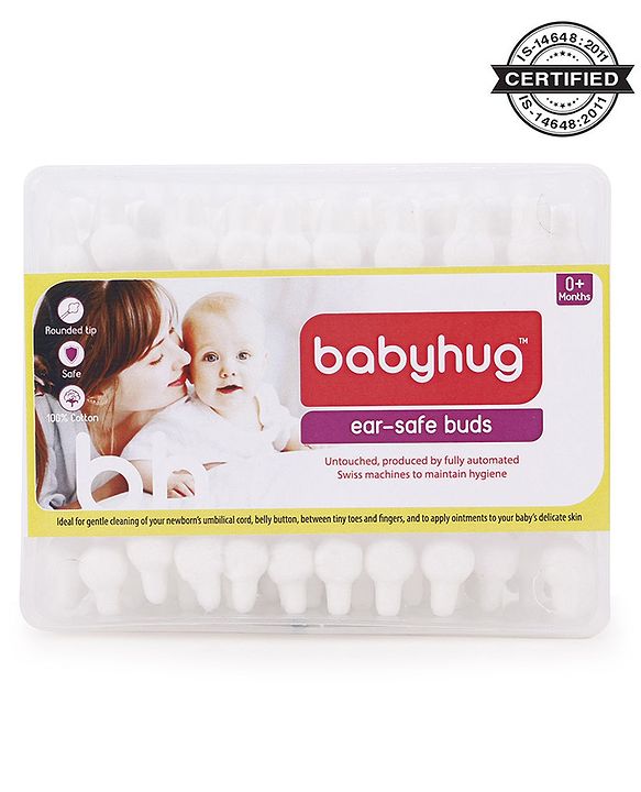 Babyhug Cotton Buds with Ear Drum Protection - 55 Pieces