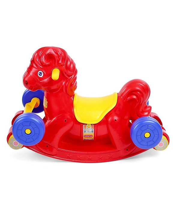 Babyhug Rock 'O' Ride Pony Ride-on - Red