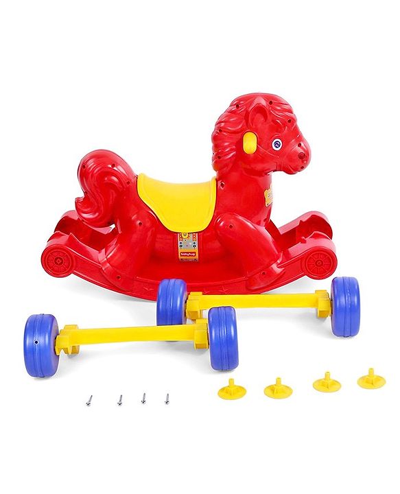 Babyhug Rock 'O' Ride Pony Ride-on - Red