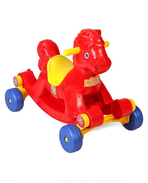 Babyhug Rock 'O' Ride Pony Ride-on - Red