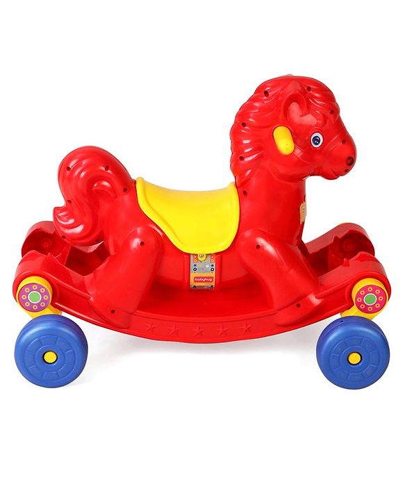 Babyhug Rock 'O' Ride Pony Ride-on - Red