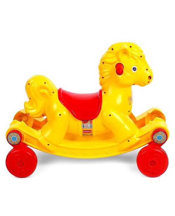Babyhug Rock 'O' Ride Pony Ride-on - Yellow