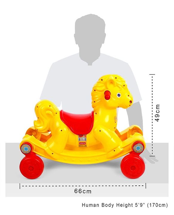 Babyhug Rock 'O' Ride Pony Ride-on - Yellow