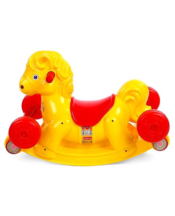 Babyhug Rock 'O' Ride Pony Ride-on - Yellow