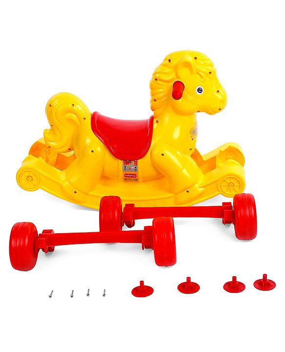 Babyhug Rock 'O' Ride Pony Ride-on - Yellow