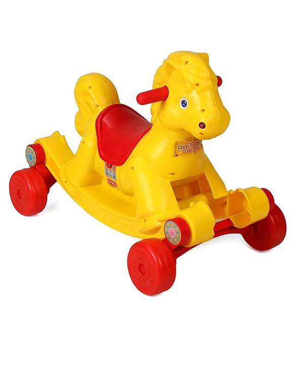 Babyhug Rock 'O' Ride Pony Ride-on - Yellow