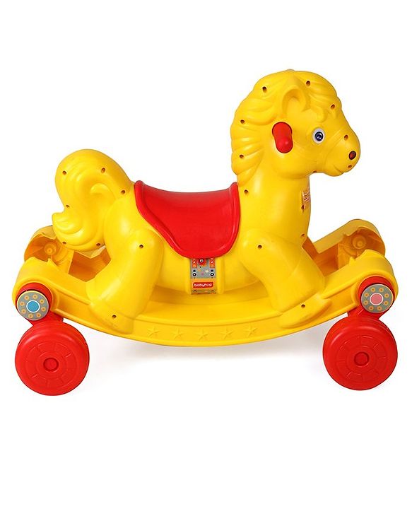 Babyhug Rock 'O' Ride Pony Ride-on - Yellow