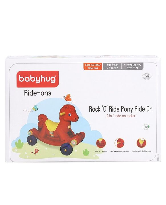 Babyhug Rock 'O' Ride Pony Ride-on - Yellow