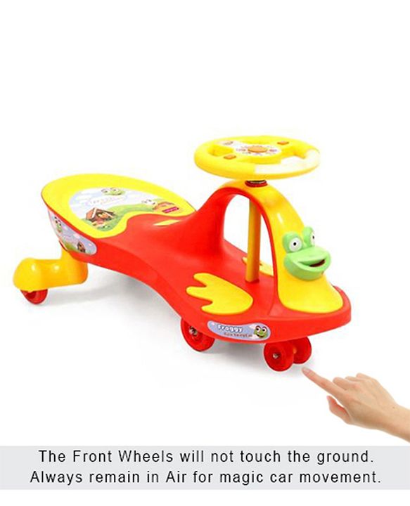 Babyhug Froggy Gyro Swing Car With Easy Steering Wheel - Red