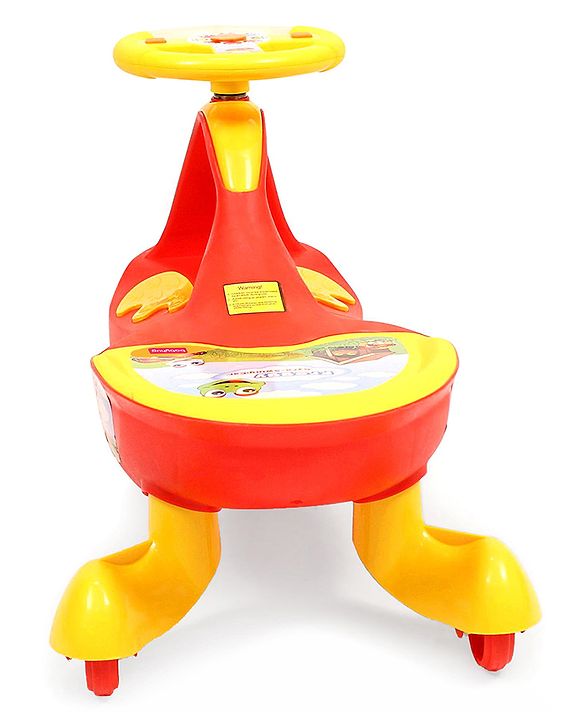 Babyhug Froggy Gyro Swing Car With Easy Steering Wheel - Red