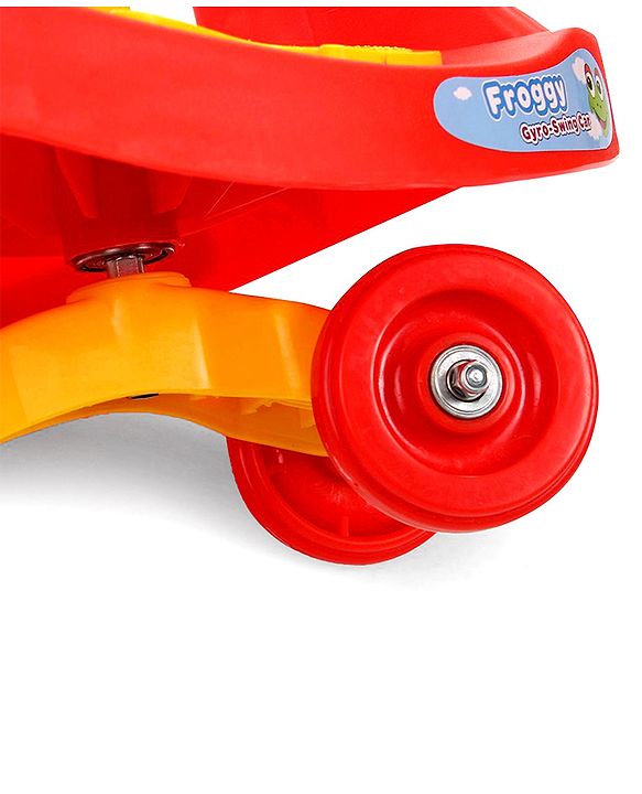 Babyhug Froggy Gyro Swing Car With Easy Steering Wheel - Red