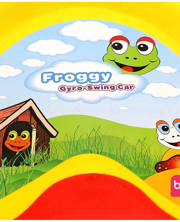 Babyhug Froggy Gyro Swing Car With Easy Steering Wheel - Red