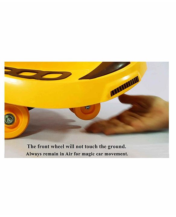 Babyhug Froggy Gyro Swing Car With Easy Steering Wheel - Yellow