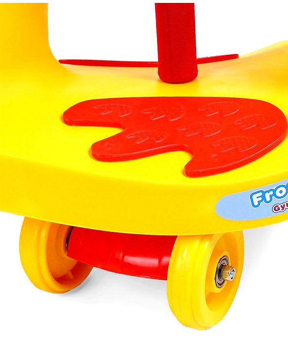 Babyhug Froggy Gyro Swing Car With Easy Steering Wheel - Yellow