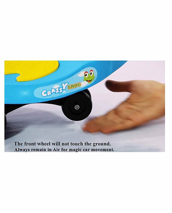Babyhug Froggy Gyro Swing Car With Easy Steering Wheel - Blue