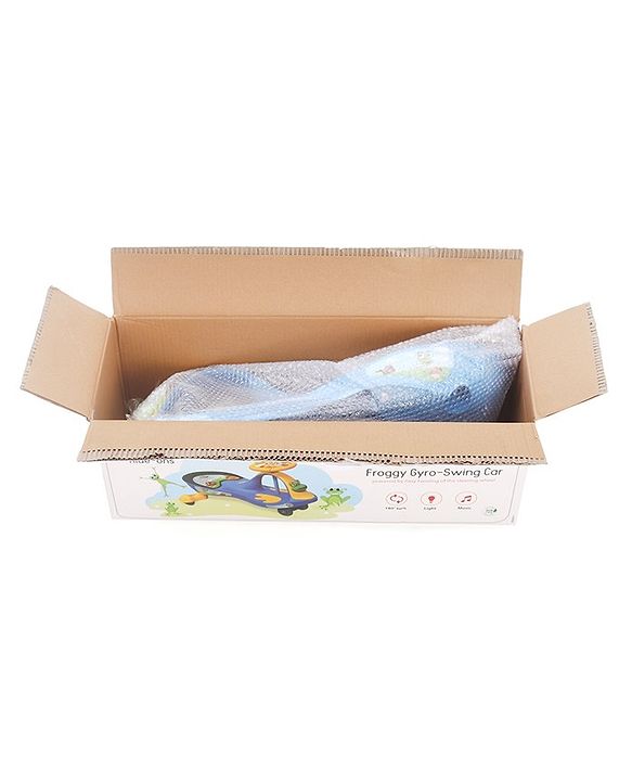 Babyhug Froggy Gyro Swing Car With Easy Steering Wheel - Blue