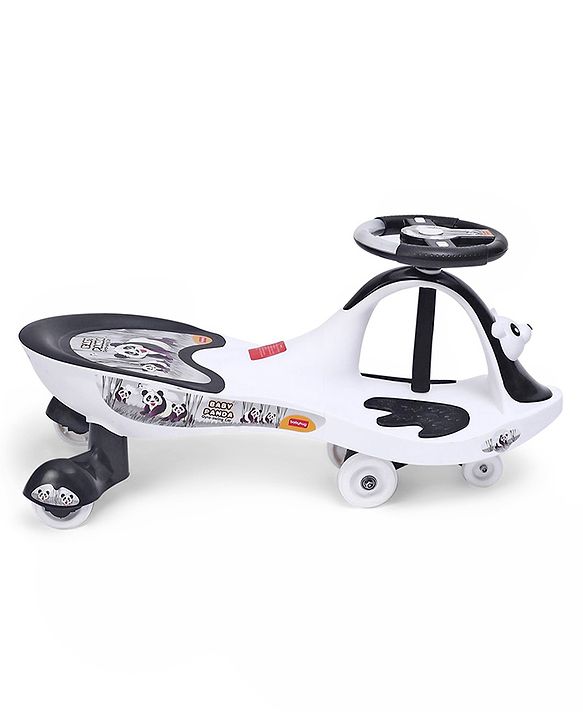 Babyhug Baby Panda Gyro Swing Car With Steering Wheel - Black & White