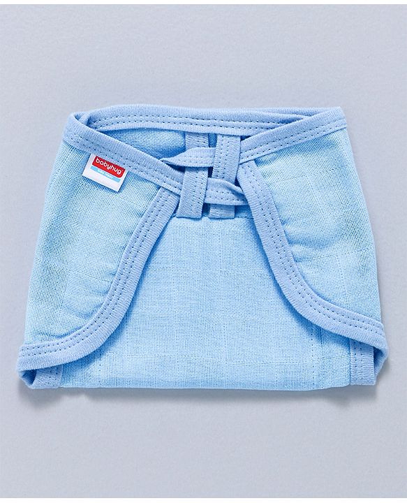Babyhug Muslin Cloth Nappy Set of 5 Medium - Blue