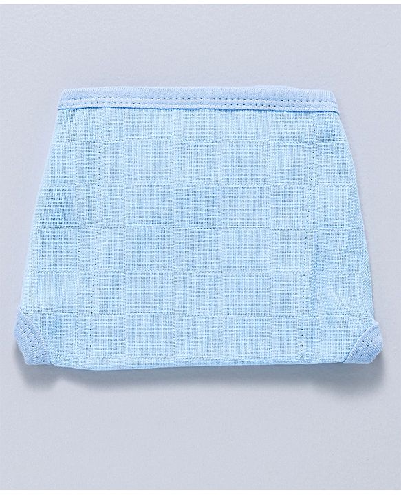 Babyhug Muslin Cloth Nappy Set of 5 Medium - Blue