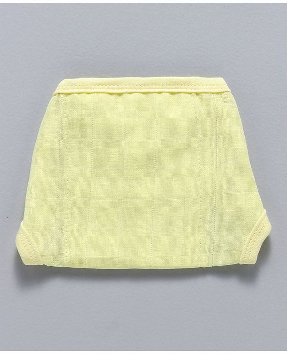 Babyhug Muslin Cloth Nappy Set of 5 Small - Lemon Yellow